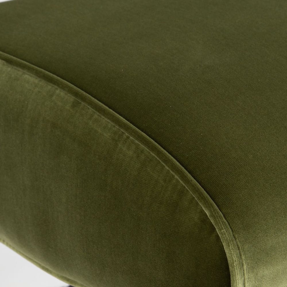 Loly Green Velvet & Gold Accent Chair