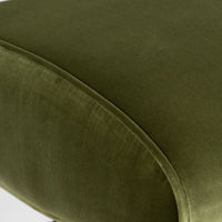 Loly Green Velvet & Gold Accent Chair