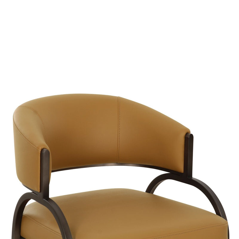 Geovanna Tan Performance Vegan Leather Dining Chair