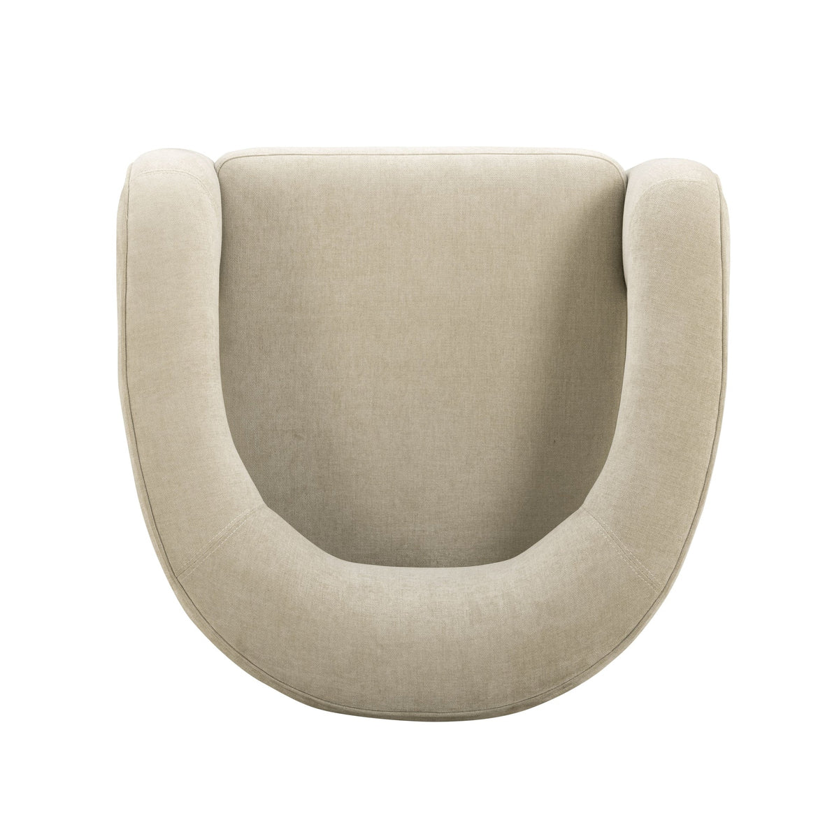 Clara Taupe Performance Velvet Curved Accent Chair