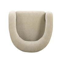 Clara Taupe Performance Velvet Curved Accent Chair