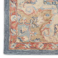 Goldie Blue Ivory Wool Persian Style Area Rug