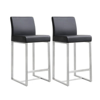 Moriah Black Steel Counter Stools (Set of 2) - Luxury Living Collection