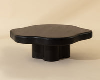 Bellona 43" Black Solid Acacia Wood Coffee Table