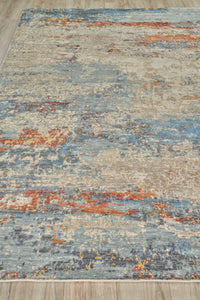 Roza Blue/Grey Abstract Area Rug