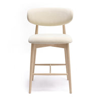 Eloise Cream Performance Textured Velvet Counter Stool