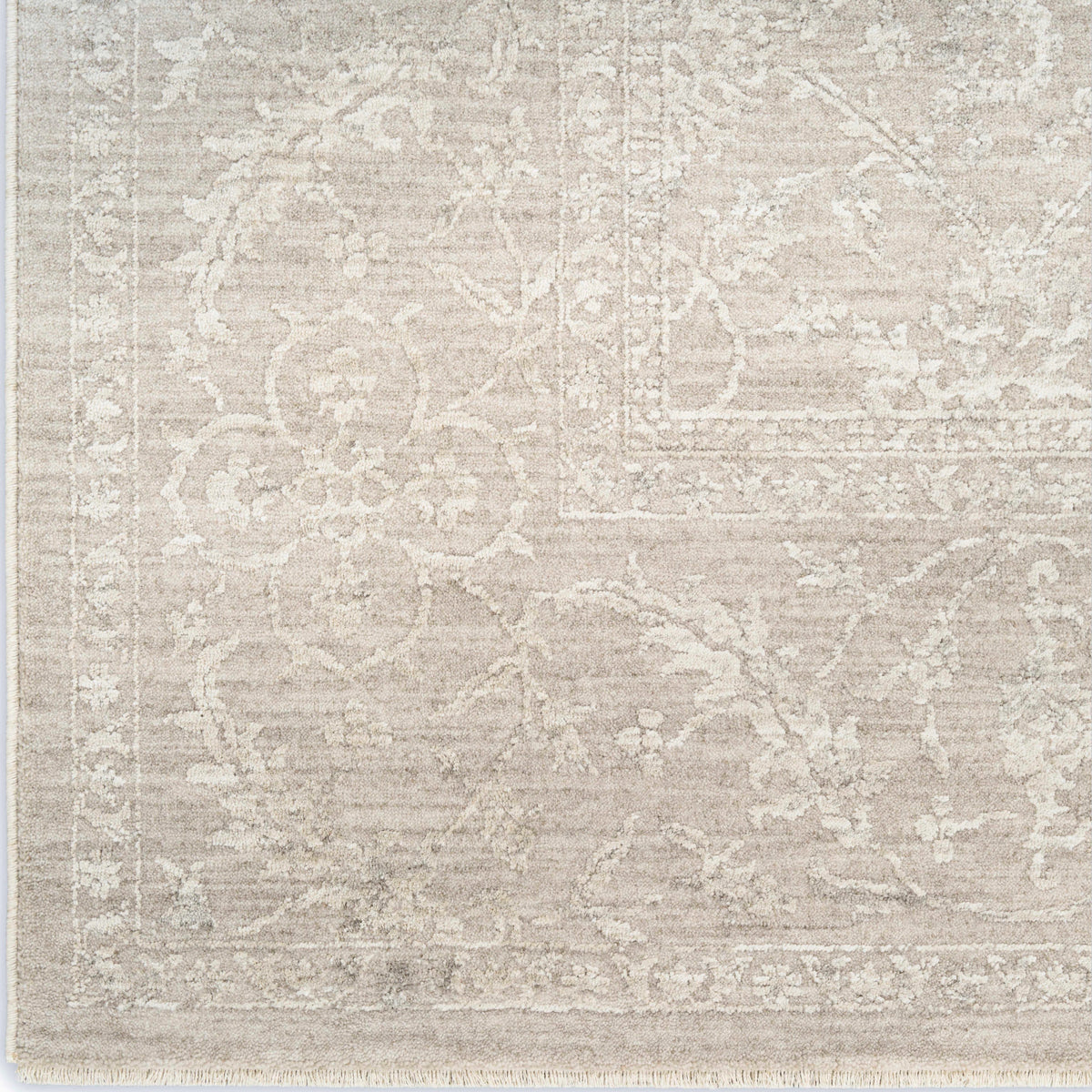 Livia Ivory Grey Foral Area Rug