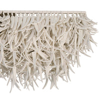 Cabo 57" Ivory Coco Shell Linear Chandelier
