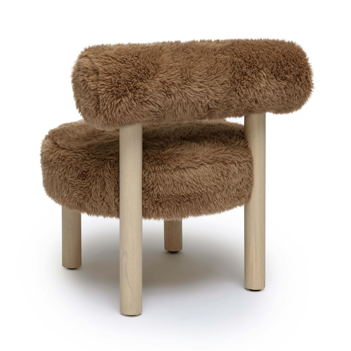 Carmel Dark Taupe Performance Vegan Shearling Accent Chair