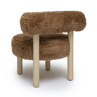 Carmel Dark Taupe Performance Vegan Shearling Accent Chair