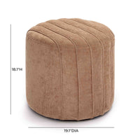 Addison Rust Chenille Ottoman