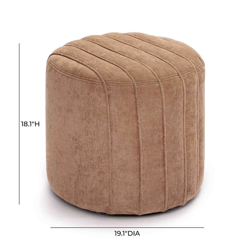 Addison Rust Chenille Ottoman