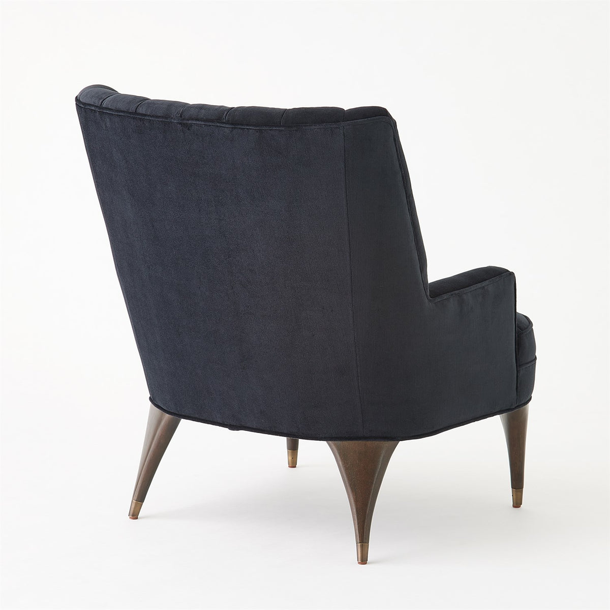 Channel Black Velvet Accent Chair