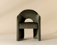 Anaya Rich Olive Upholstered Dining Armchair