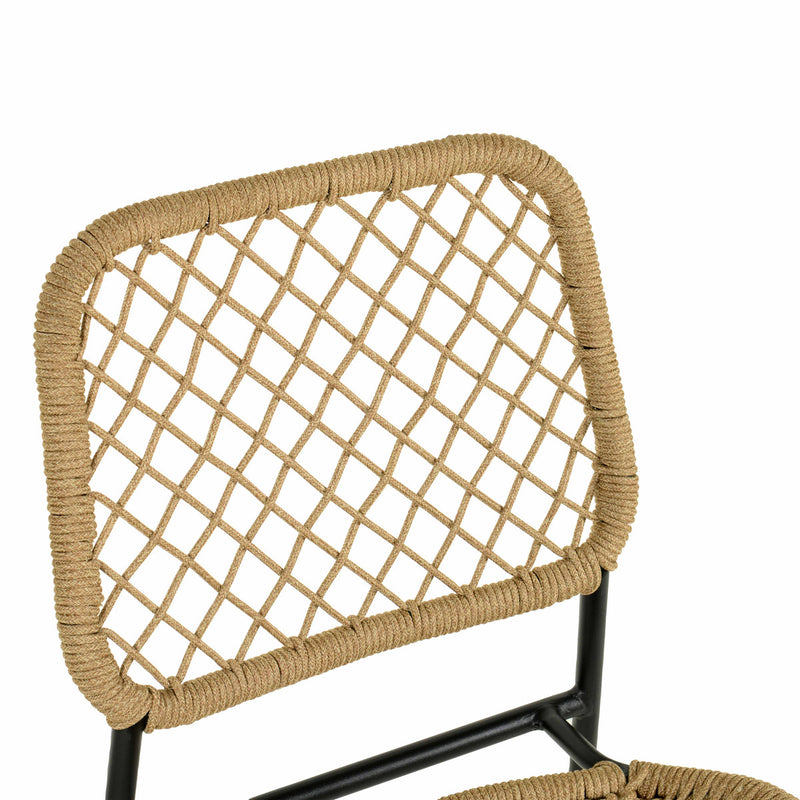 Capri Natural Dyed Cord Stackable Outdoor Dining Chair