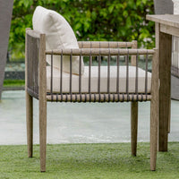 Clara White & Grey Outdoor Dining Chair