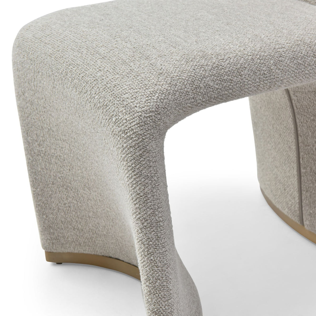 Gloria Contemporary Grey and Brushed Gold Dining Chair (Set of 2)