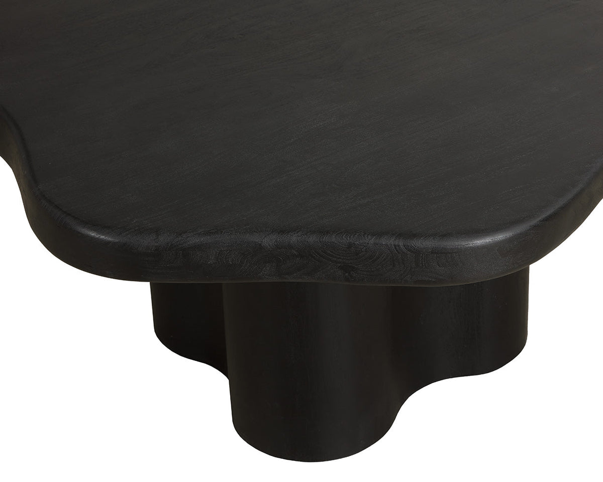 Bellona Black Solid Acacia Wood Dining Table