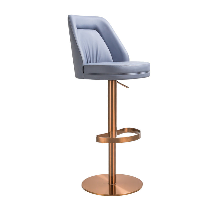 Kyng Lavender Mist and Rose Gold Adjustable Swivel Stool - Luxury Living Collection