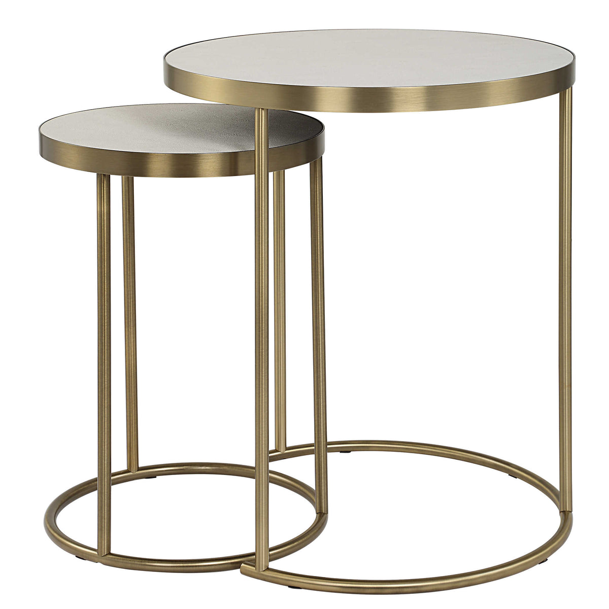 Keaton White & Gold Nesting Tables