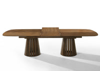 Turner 94.5"/118.1" Modern Walnut Extendable Dining Set