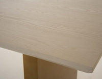 Viktoria 94" Modern Cream Ash & Gold Dining Table