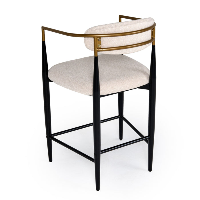 Nicole Medium Grey/Gold & Black Counter Chair