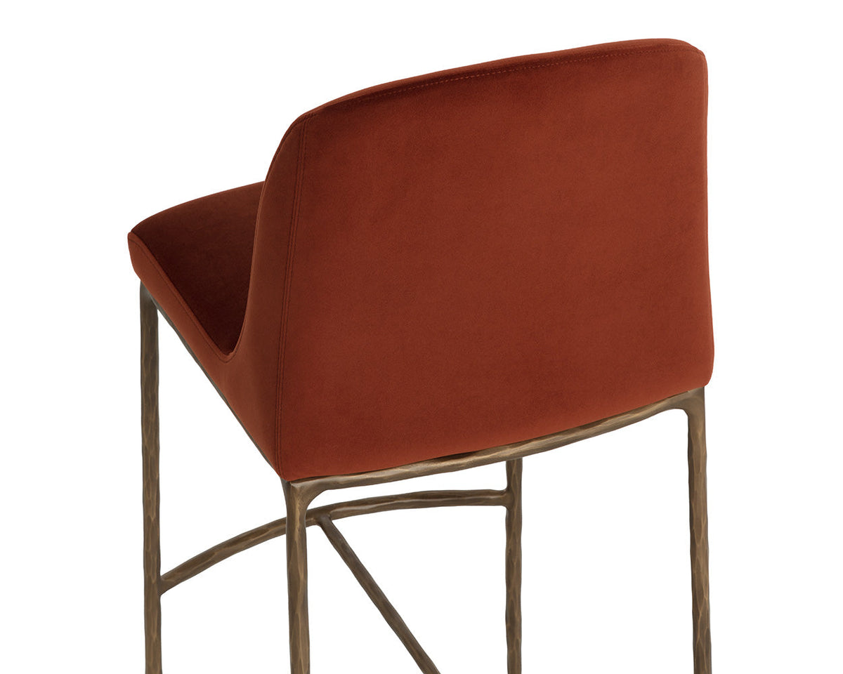 Nestor Rust & Antique Brass Bar Stool