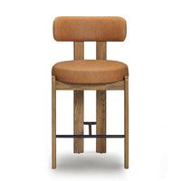 Ophelia Brown Performance Vegan Leather Counter Stool