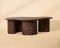 Isola 55" Faux Marble Concrete Indoor Outdoor Coffee Table