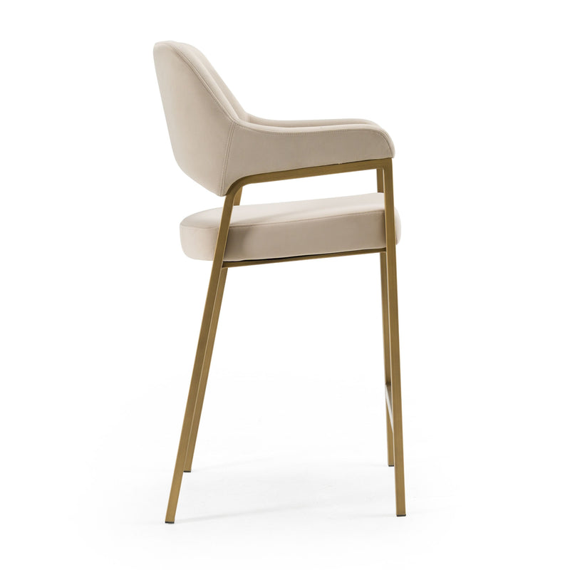 Alice Modern Beige & Gold Counter Stool