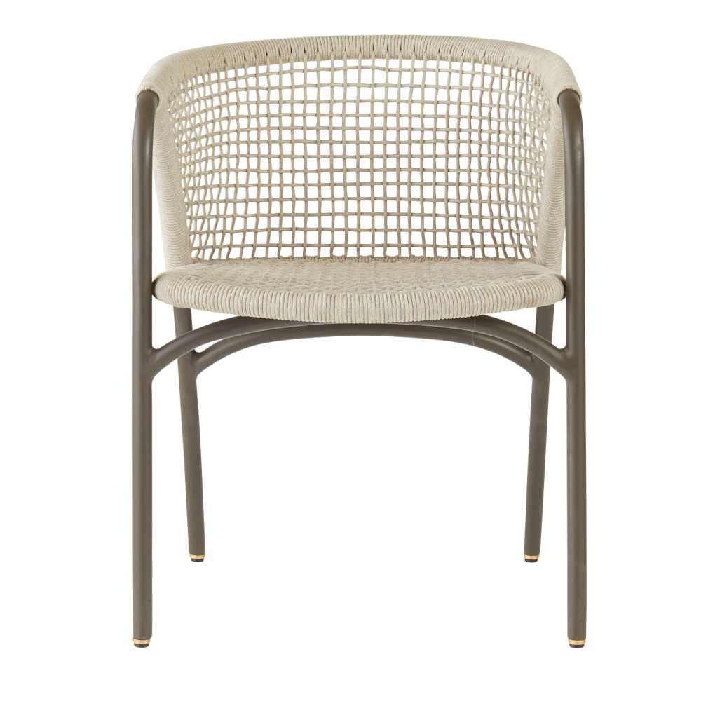 Enzo Buff Plain Weave Outdoor Dining Chair