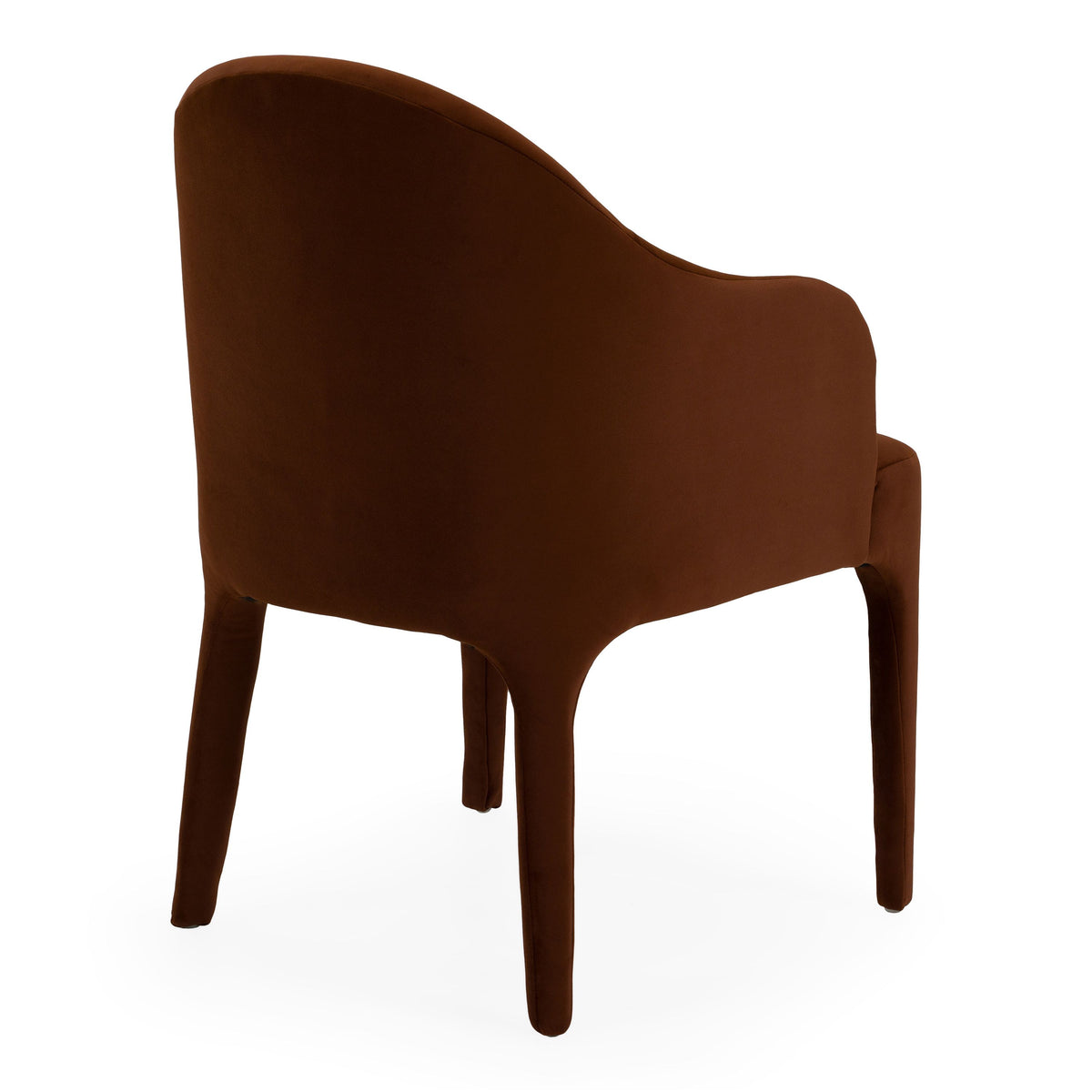 Nicolle Modern Rust Velvet Upholstered Dining Chair
