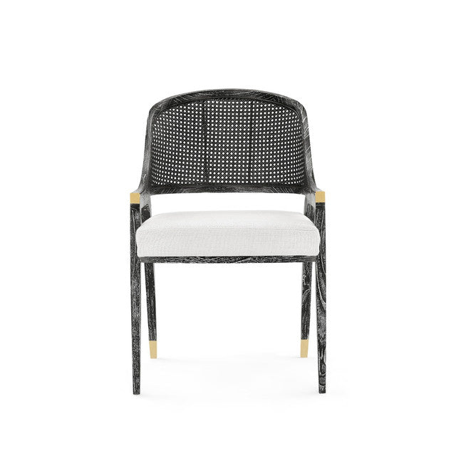Eden Black & Natural Linen Dining Chair
