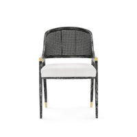 Eden Black & Natural Linen Dining Chair