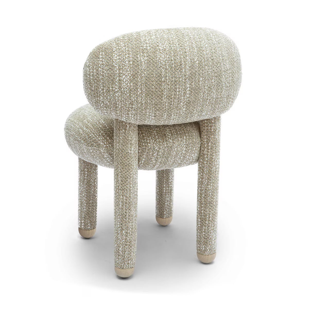 Manu Beige Nubby Performance Fabric Dining Chair