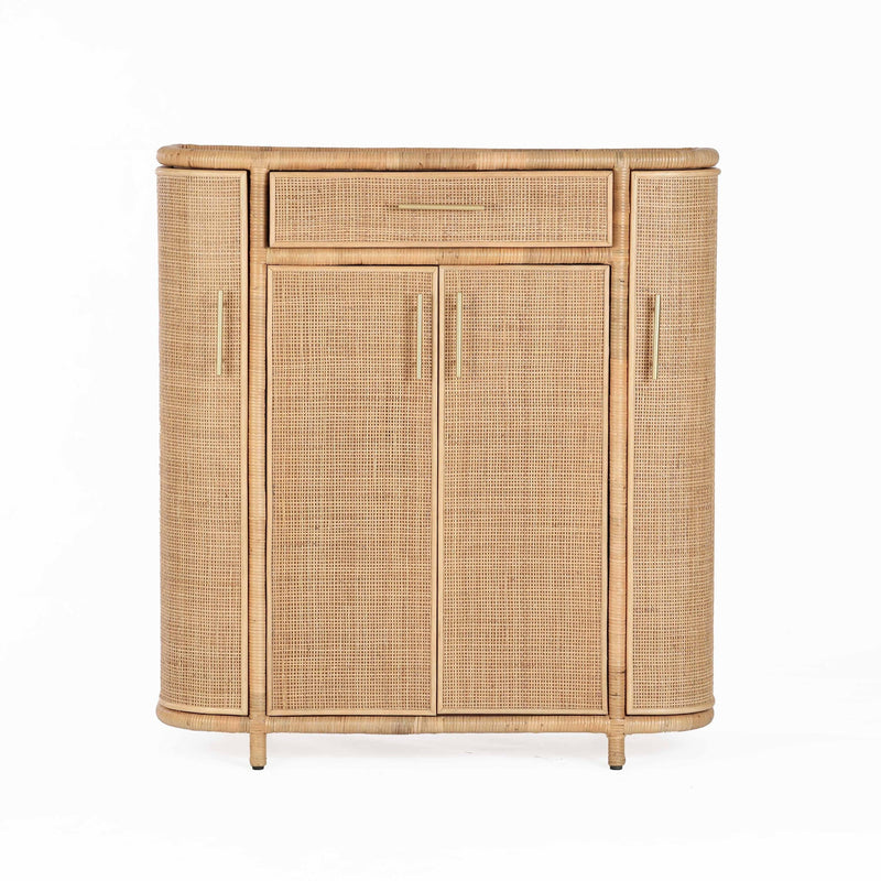 Elara Natural Rattan Bar Cabinet