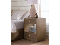 Magnus Neutral Two-Drawer Nightstand