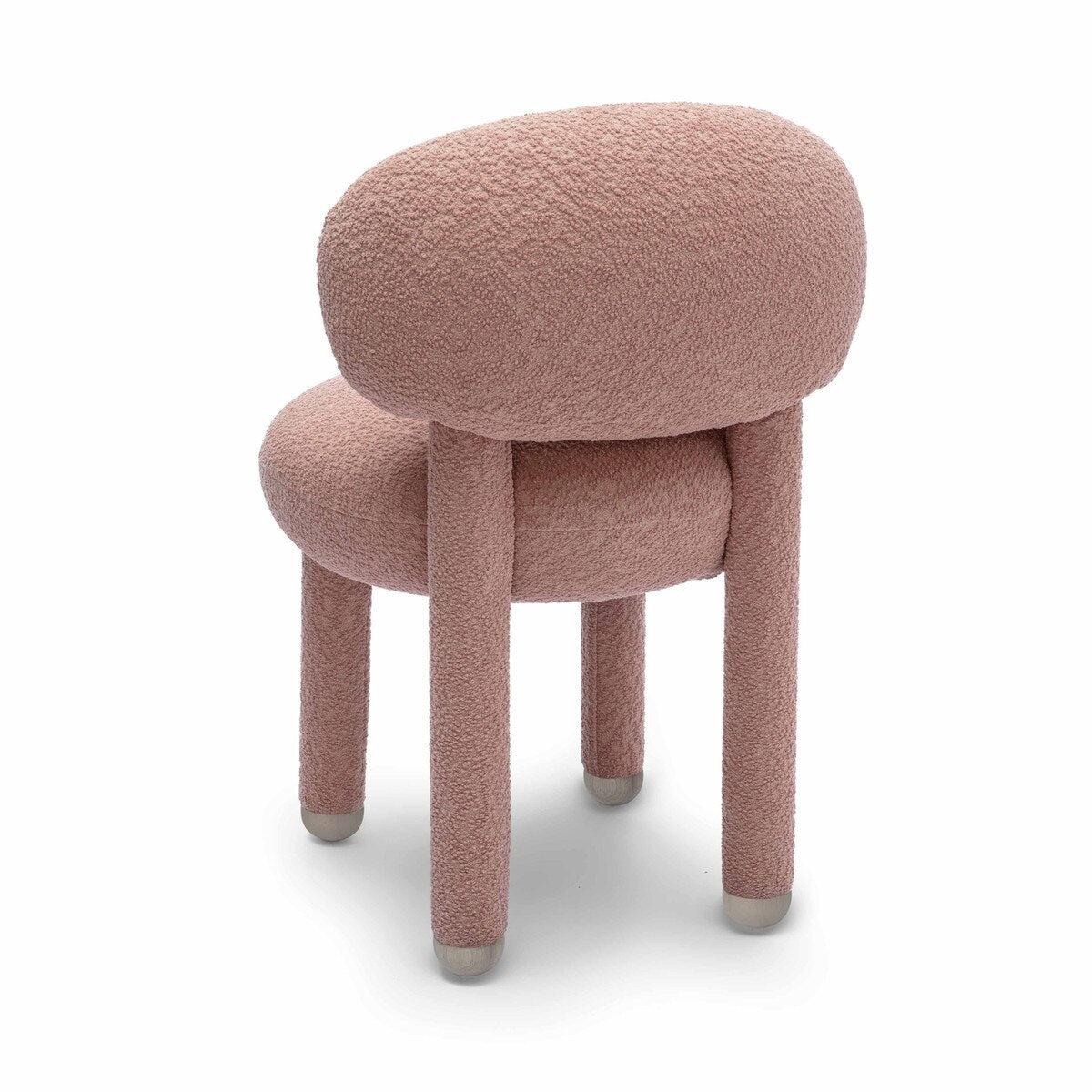 Manu Rose Pink Performance Boucle Dining Chair