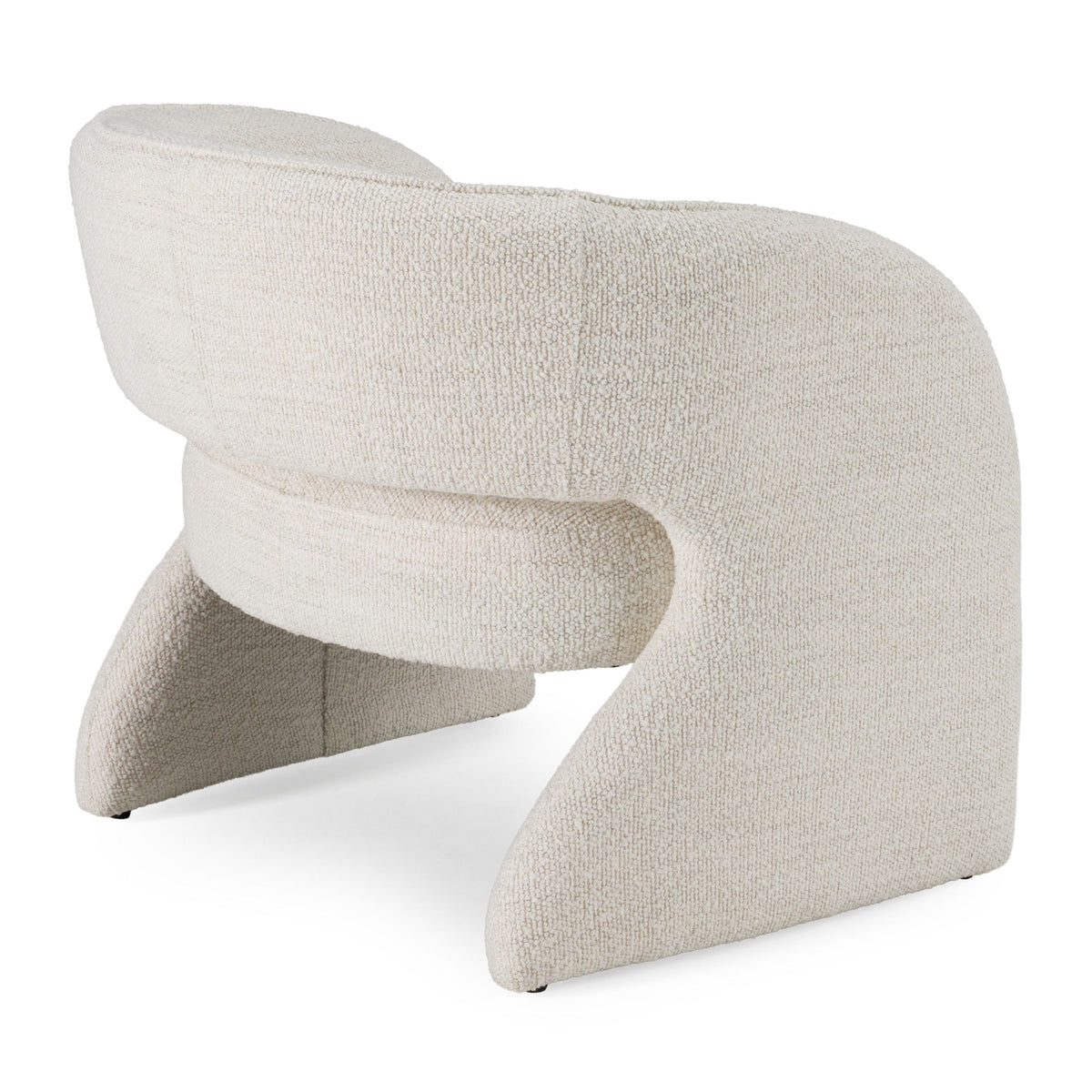 Trona Modern Cream Fabric Accent Chair