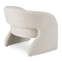 Trona Modern Cream Fabric Accent Chair