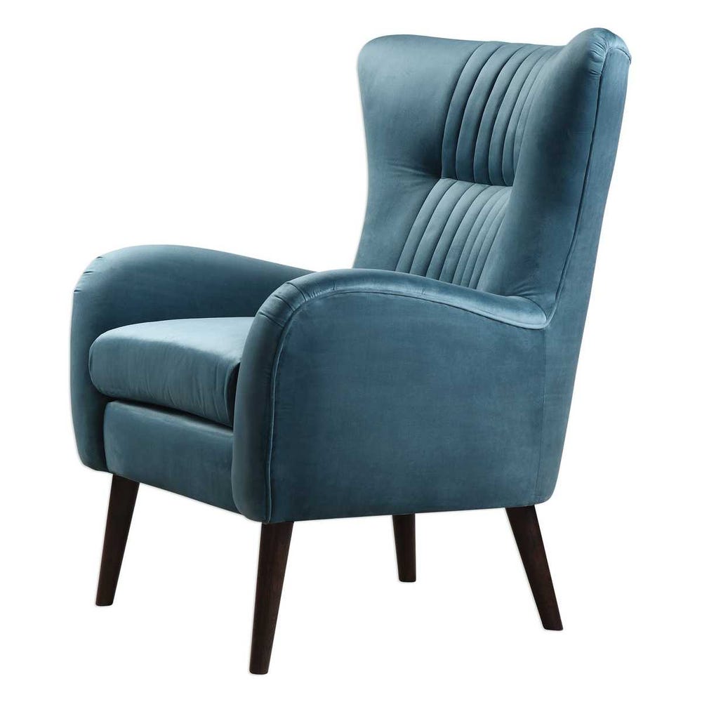 Sloane Blue Velvet Accent Chair