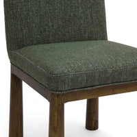 Tiara Forest Green Performance Basketweave Fabric Dining Chair