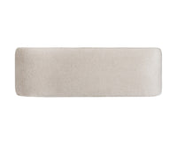 Nahara Taupe Plush Upholstered Arch Bench