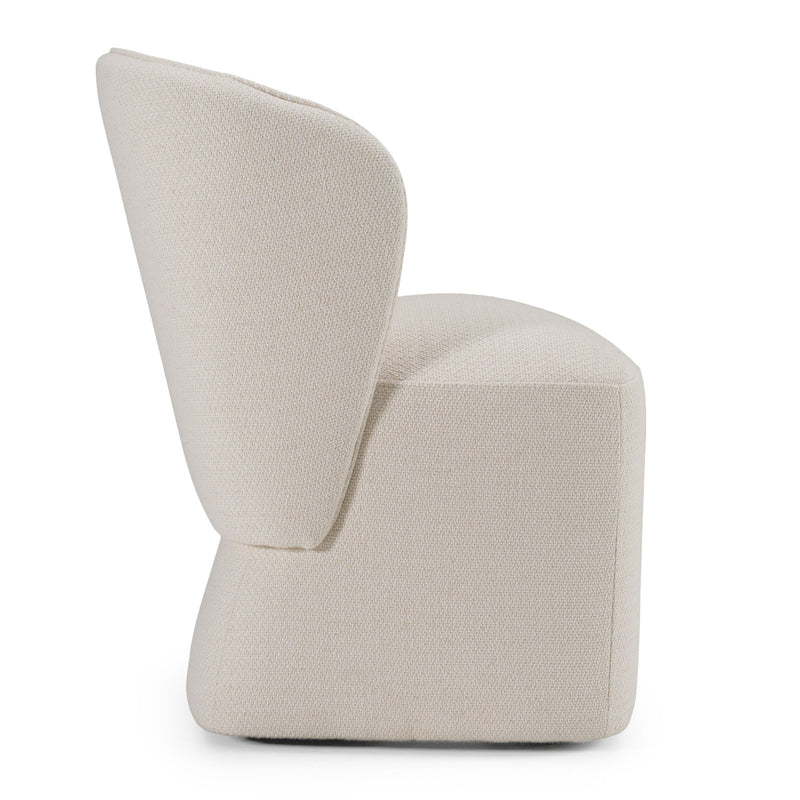 Cassandra Modern Beige Swivel Dining Chair