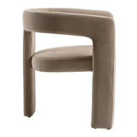 Ferah Modern Beige Fabric Dining Chair