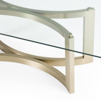 Allison Modern Glass & Gold Dining Table