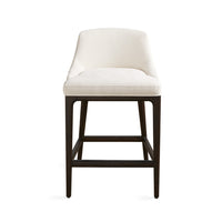 Tabitha Ivory Linen & Wood Counter Stool