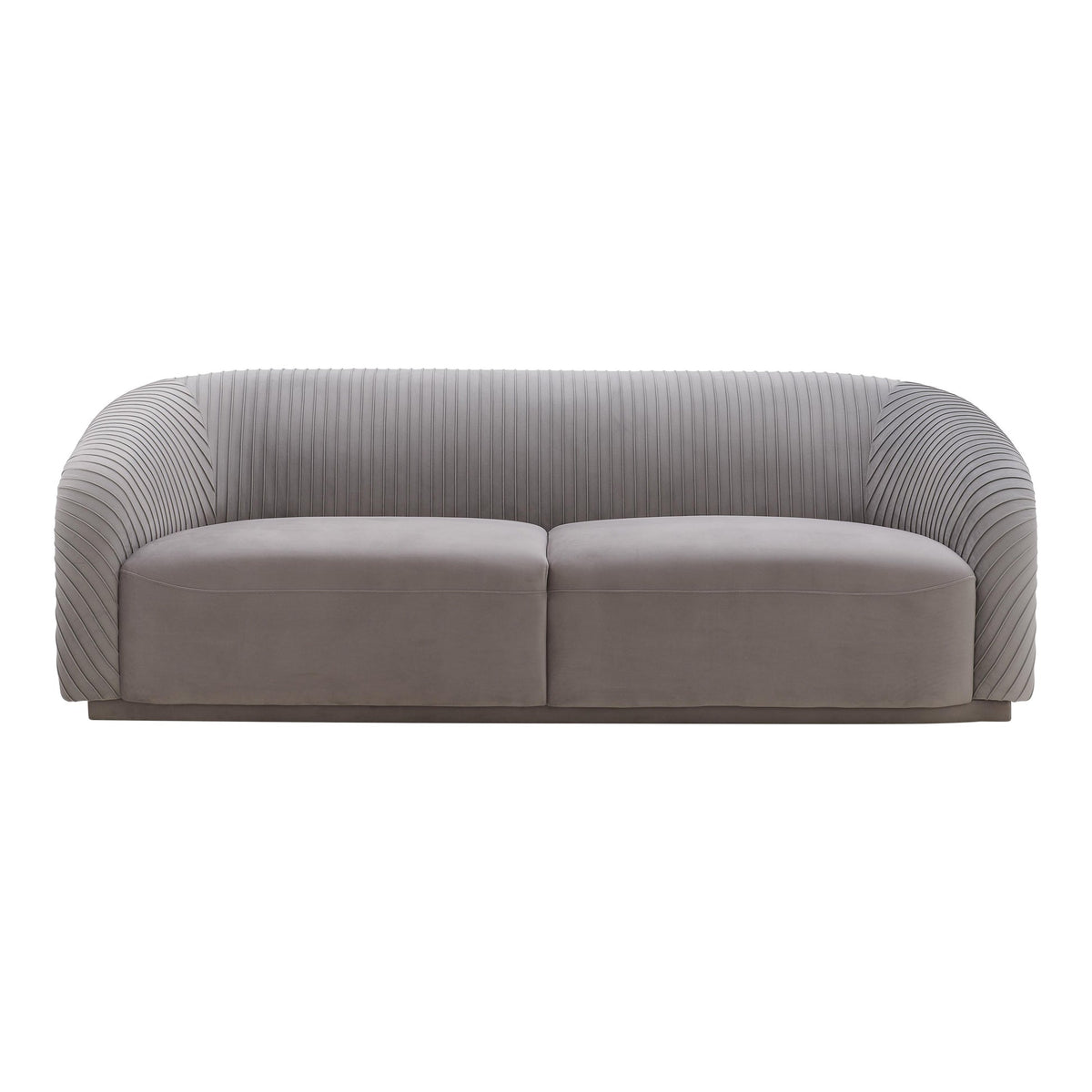 Gigi 90.6" Grey Pleated Performance Velvet Sofa