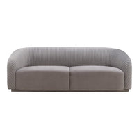 Gigi 90.6" Grey Pleated Performance Velvet Sofa